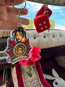 Lowrider Girl Keychain
