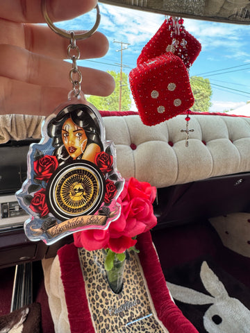 Lowrider Girl Keychain